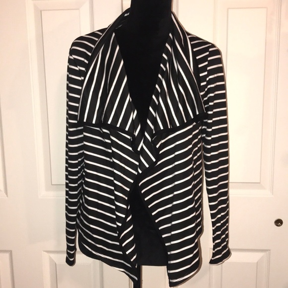 Sunny Leigh Black and White striped cardigan - Picture 1 of 3